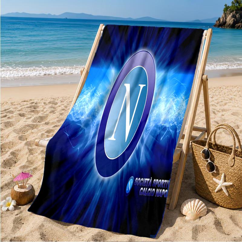 Elektrisch Blaues Neapel-Logo Strandtuch Mikrofaser-Strandtuch, Leicht und Schnelltrocknend, für Sommerreisen, Schwimmbad-Fan Geburtstagsgeschenk