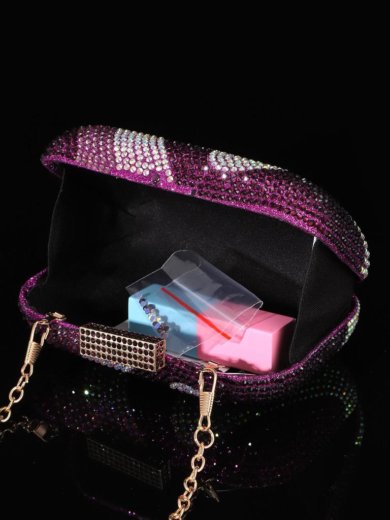 Europeisk och Amerikansk Kvällsväska för Damer med Diamanter och Kristaller för Fest och Bröllop