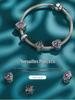 Pure Heart Sterling Silver Zircon Bracelet with Heart-Shaped Spacer Beads