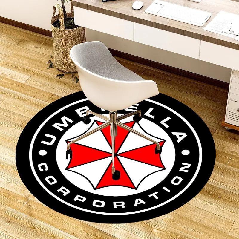 1pc Umbrella Corporation Logo Round carpet, Made of Polyester,Perfect for Decorating Office Chairs, Living Rooms,fplt270