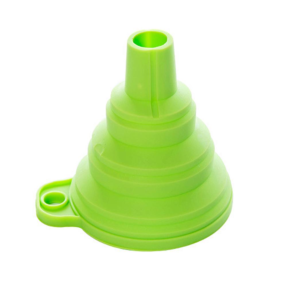 10pcs Mini Silicone Folding Funnel Portable Home Kitchen Liquid Dispenser Telescopic Long Neck Funnels Kitchen Gadget Accessories Hot