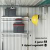 7 X 5ft Galvanised Metal Shed, with Sliding Door - Green