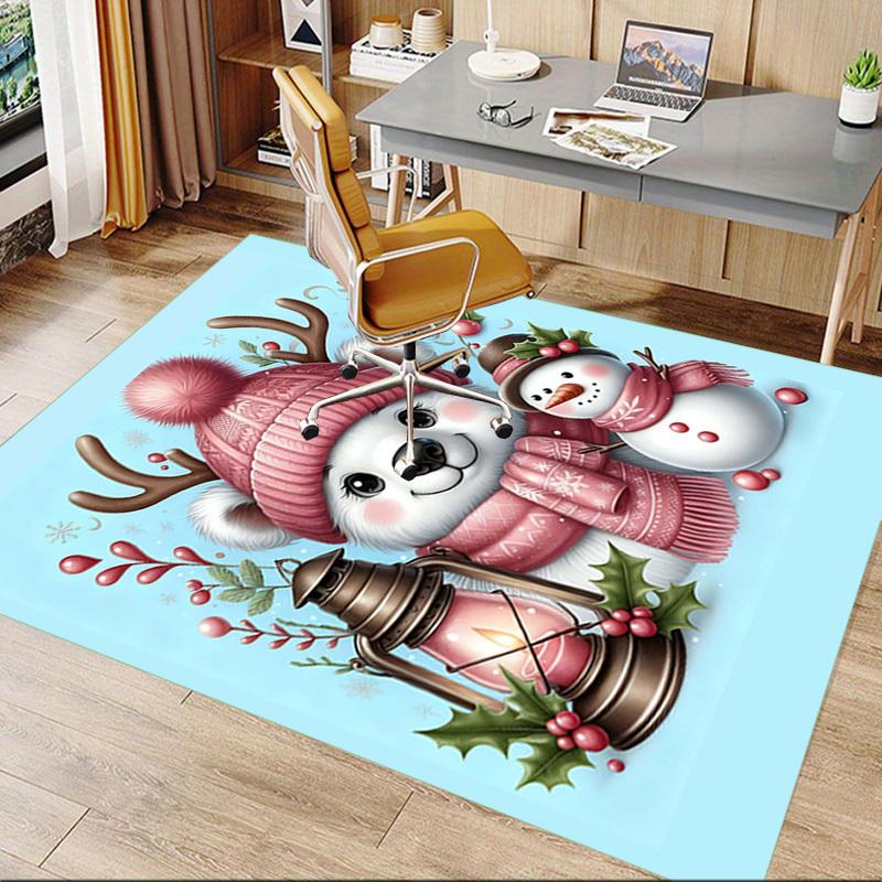 1PC polar bear snowman Extra Large Non Slip Floor carpet, Office, family, Studio   Large Area Rug Indoor Rugs, Bold Statement Piece