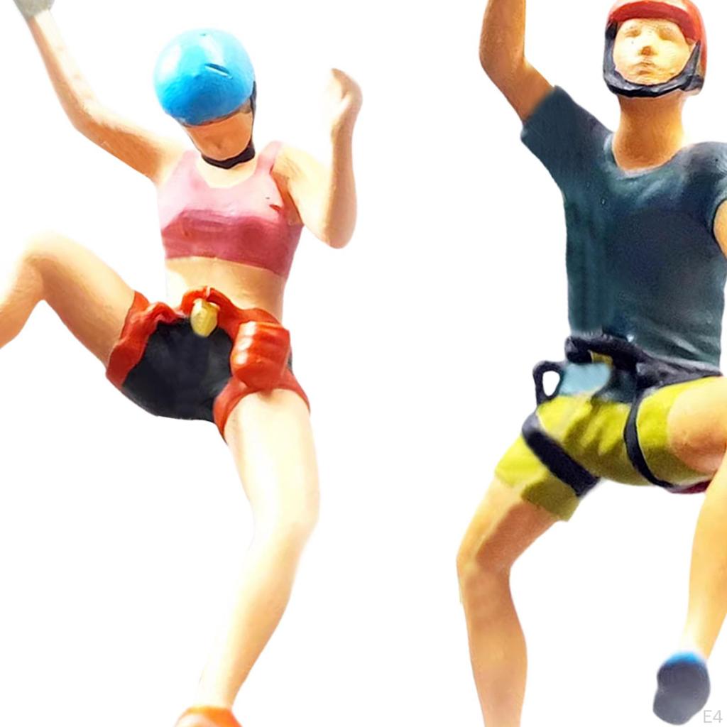 1/64 Horolezecké figurky Rozvržení mikrokrajiny Pohádková zahrada Ručně malovaná dioráma Filmové rekvizity