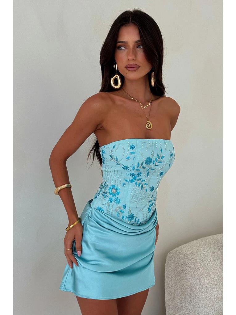 2026 Summer Sequin Strapless Mini Dress: Sleek European & American Style