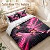 Custom Name Bedding Set 3 PiecesErling Haaland Print Duvet Cover + 2 Pillowcases Soft Bed Decor