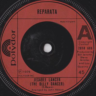 7-Zoll Schallplatte REPARATA - Jesabee Lancer (Die Bauchtänzerin) / 2058688 Polydor 1976 UK Rock Gebraucht