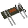 Portable Cutlery Bag Outdoor Camping Picnic Tableware Cutlery Organizer Home Dinnerware Storage Bag Polyester Fork Spoon Bag