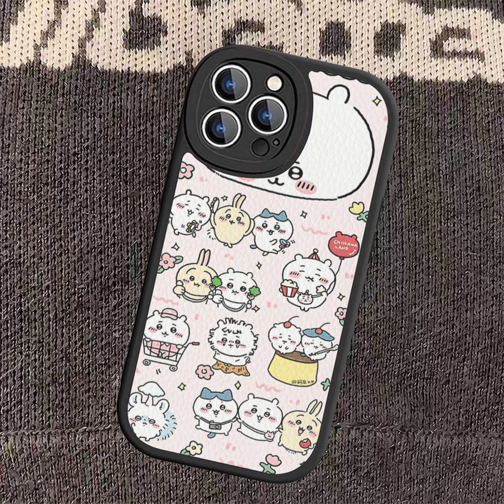 

Cute C-chii-kawaS Silicone Phone Case For IPhone 16 15 14 13 12 11 Pro Max Mini Leather Soft Cover iPhone 14 plus