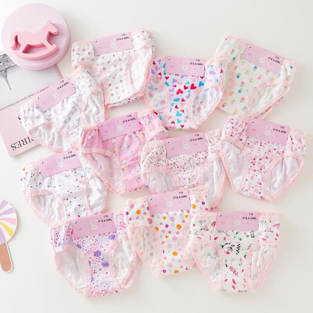 3 szt. Majtki dziewczęce Majtki Dziecięce Szorty Dziecięce Figi z Nadrukiem Bawełniane Majtki Dziewczęce