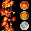 1.5m/3m Maple Leaves Pumpkin LED Light String Thanksgiving Day Fairy Lights Garland for Autumn Wedding Holiday Party Garden Decoration Lights