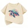 Y2K Children Tshirt Sea Turtle Colorful Kids Tshirts Summer Short Sleeve Tees Cartoon Animal Boys Girls Clothes Tops