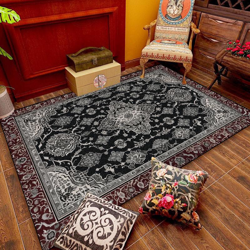 

Persian Retro Living Room Carpets Boho Home Decoration Non-slip Washable Big Size Rugs Bedroom Study Room Sofa Area Floor Mats 60x90cm