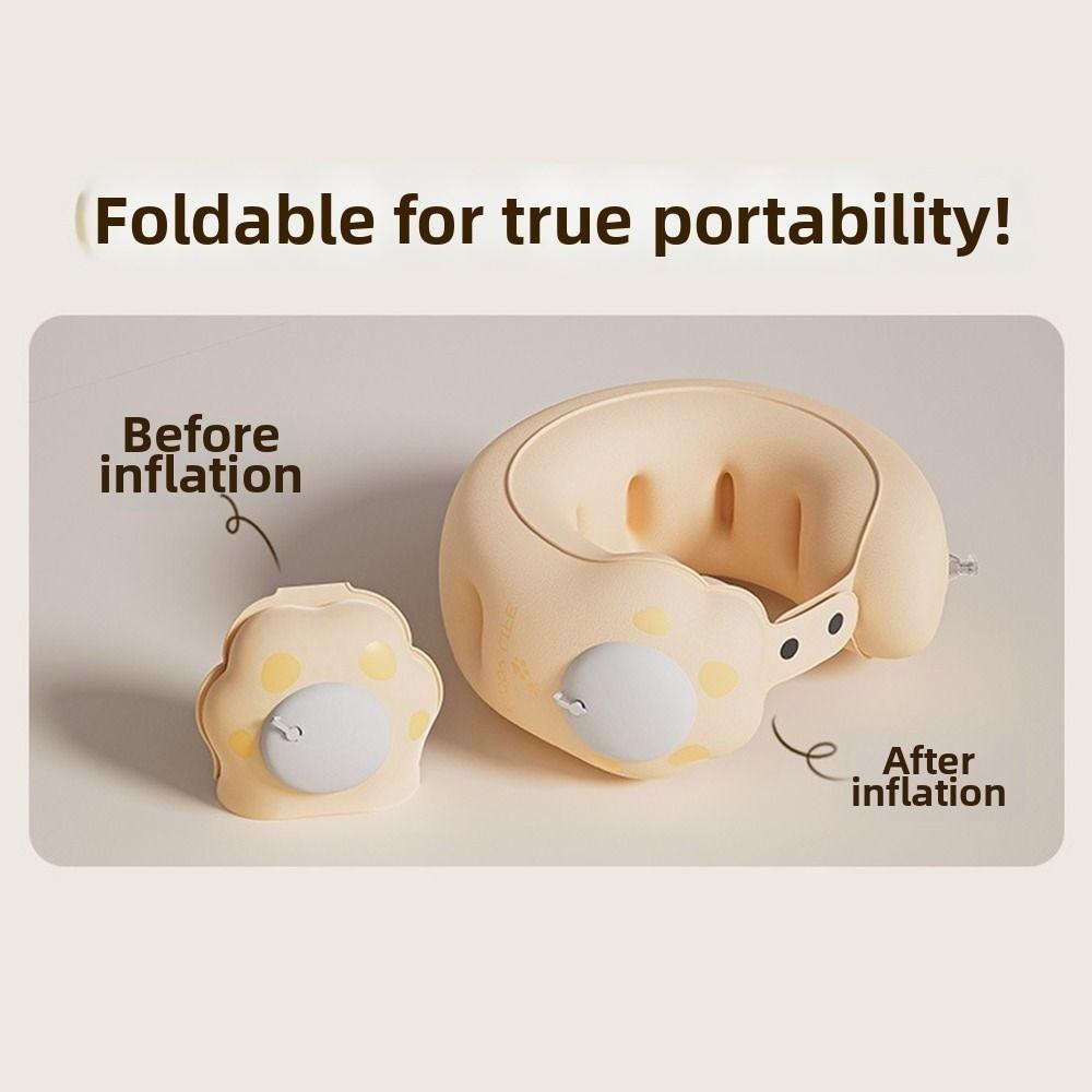 Adjustable Firmness Travel Neck Pillow Portable Office Napping Headrest Train