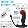 3-IN-1 Draadloze Controle Verwarmende Schommelende Vibrator Dildo Dubbele Penis Ring Mannen Prostaat Massager Volwassen Seks Speelgoed Koppels Masturbator 10 Vibratiestanden