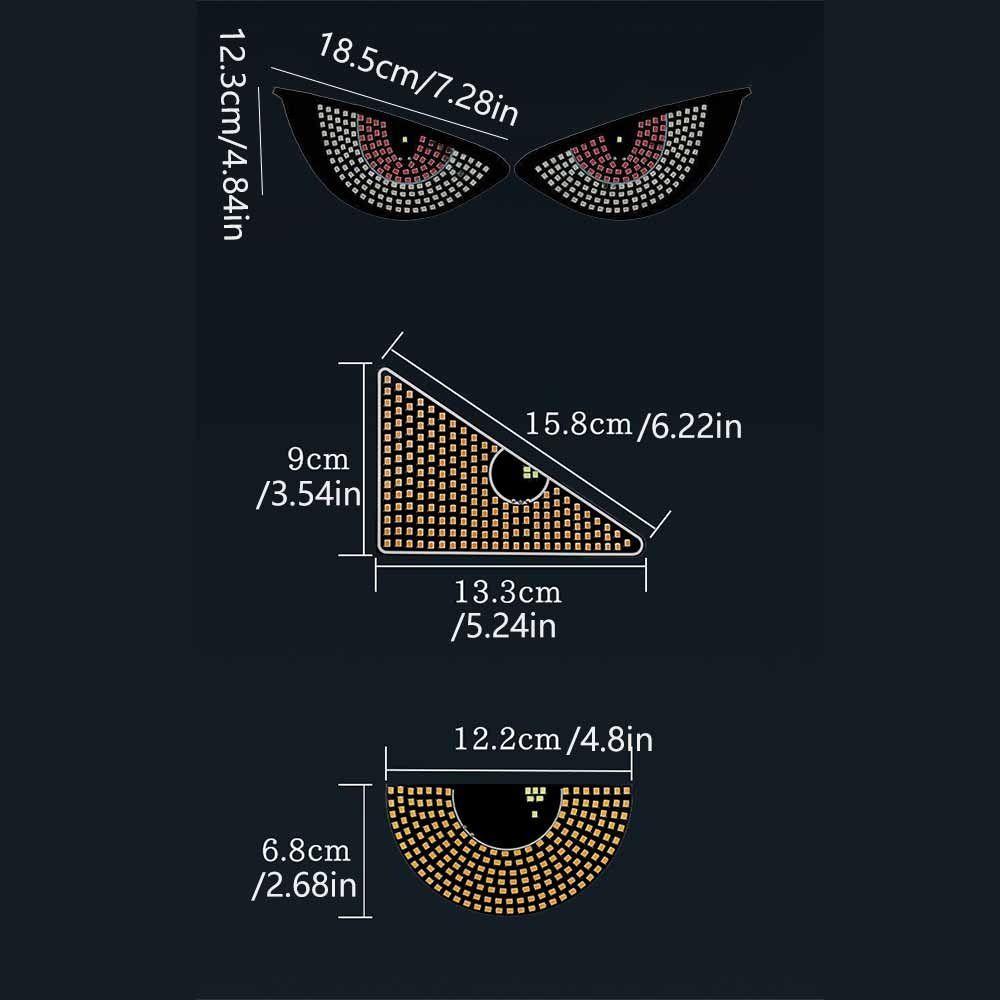 2PCS Universal Car Eyes Light Demon Eye Design Vehicle Signal Lights  Truck Accessories