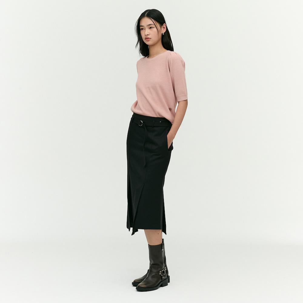 Ibiem Wool Blend H-Line Skirt Emp1Wsk020