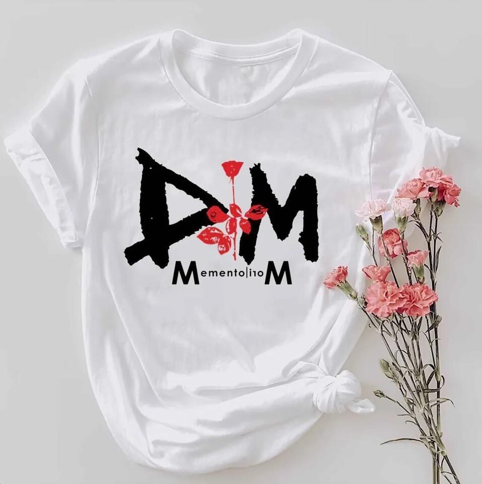 Vtg Depeche Mode Memento Mori Tour Heavy Cotton Unisex White Shirt AA1922 L