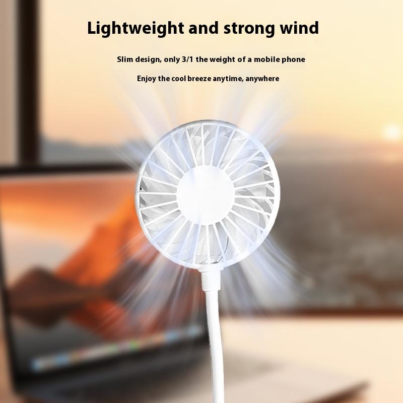 1 Piece Silent Cooling Power Bank Wireless Mini Play Plug Fans Summer Long Usb Rechargeable Handheld Fan