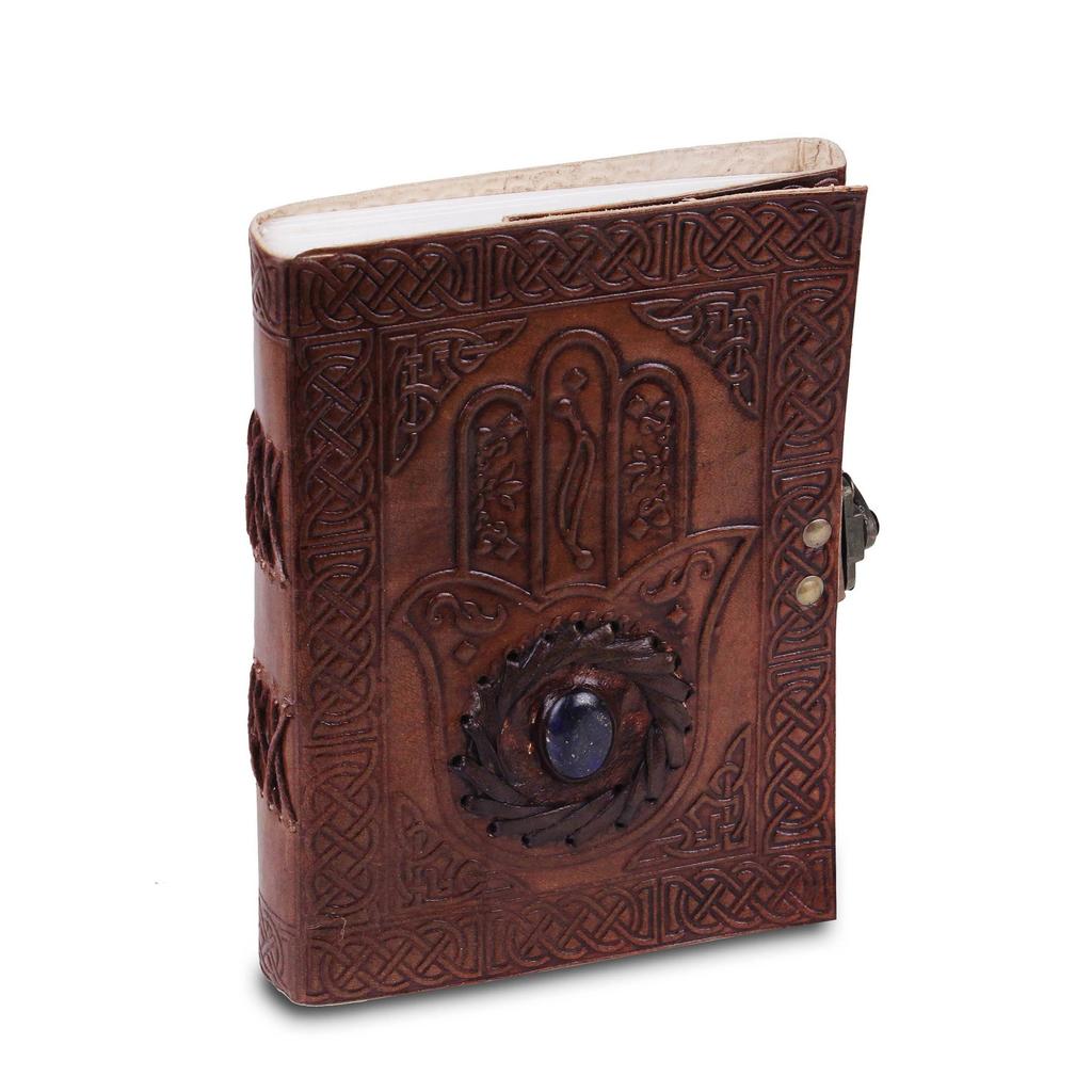 MaheTri Blue Topaz Notebook Handmade Leather Journal