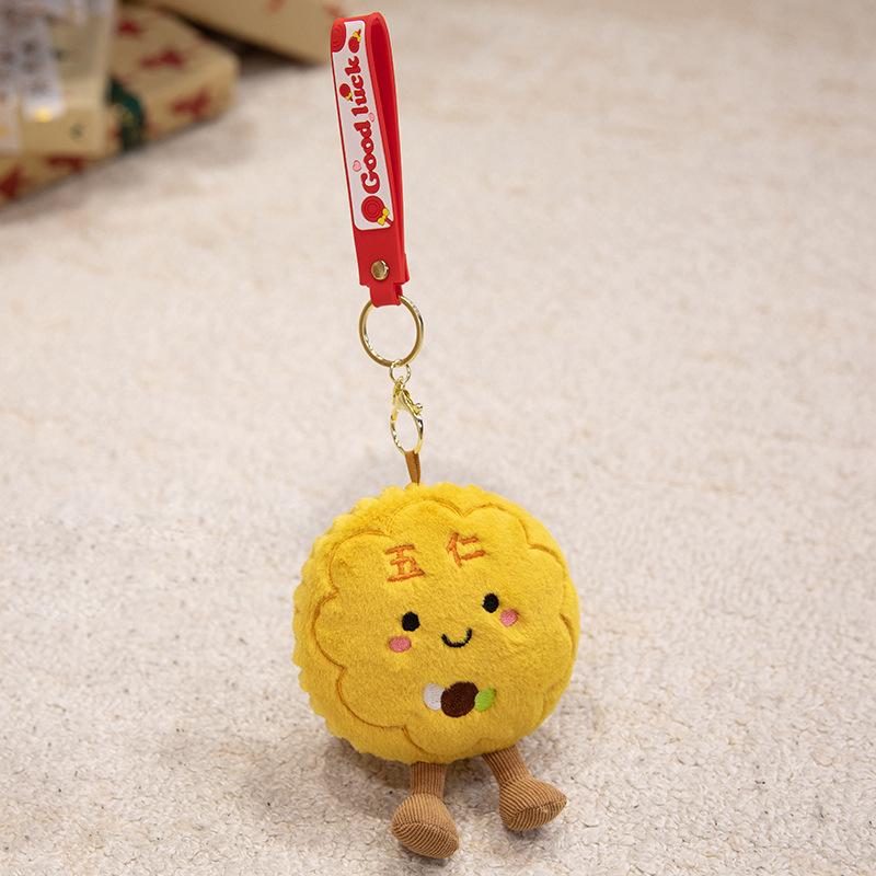 Cute Bunny Moon Cake Pendant Plush Toy Doll Five Kernels Moon Cake Doll Children'S Bag Keychain Pendant