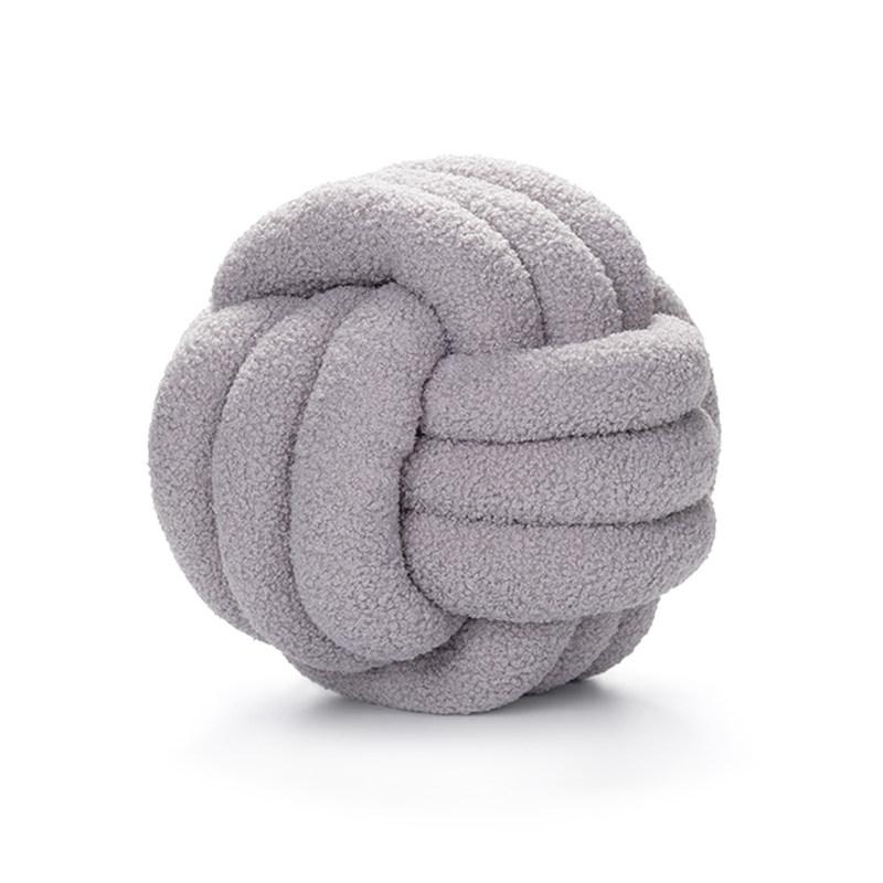 Velvet Knotted Ball Round Pillow - Decorative Tassel Accent Pillow for Sofa, Bed, Living Room, Boho Home Decor