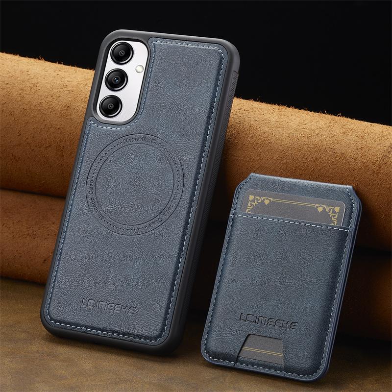 2 In 1 Magsafe Leather Phone Case For Samsung Galaxy A56 A36 A16 A15 A14 A34 A35 A55 A54 A53 A52 A17 Magnetic Card Holder Cover