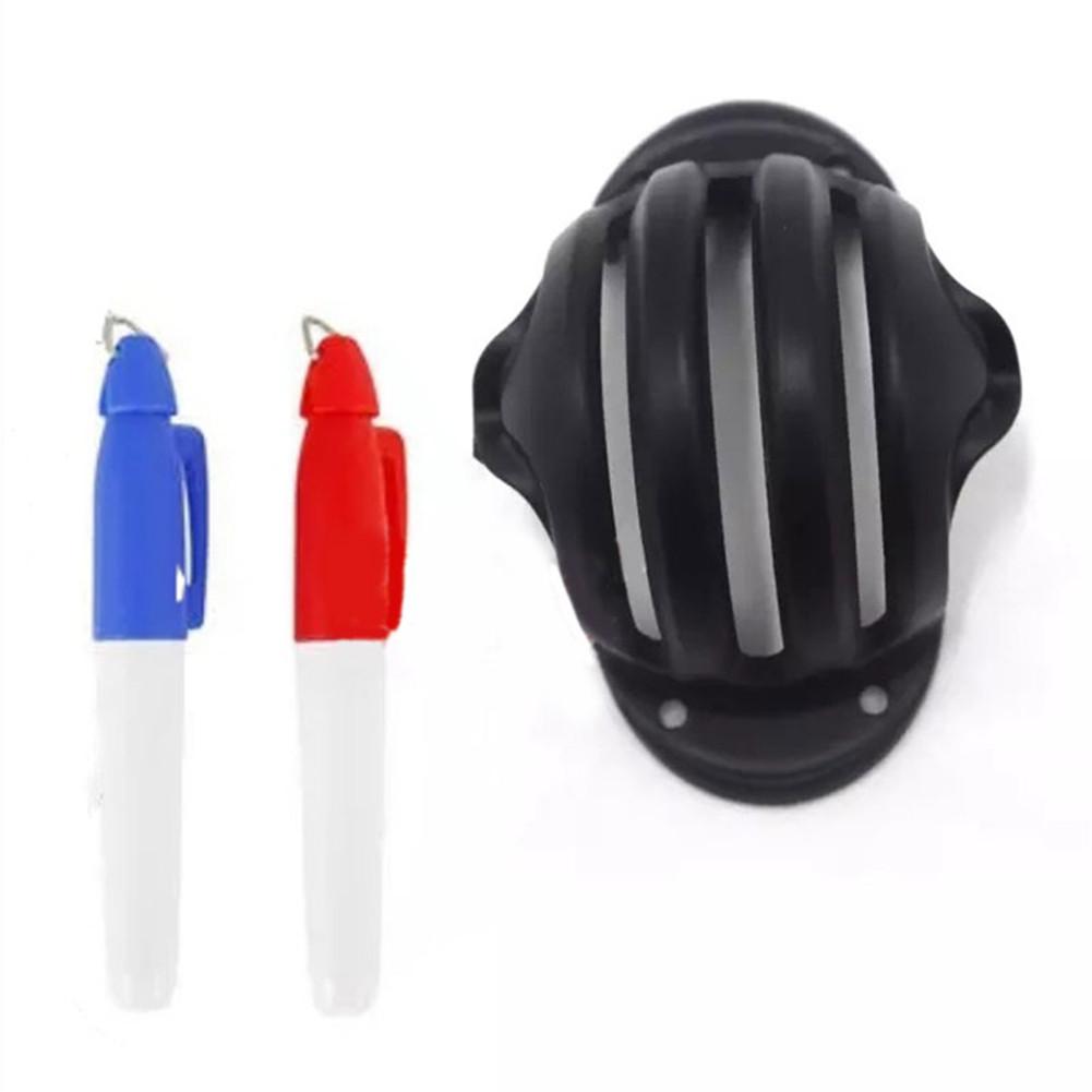 

Golf Ball Triple Track 3 Line Marker Stencil Chrome Soft + 2 Pen Golf Ball Triple Stencil Chrome Soft чорний