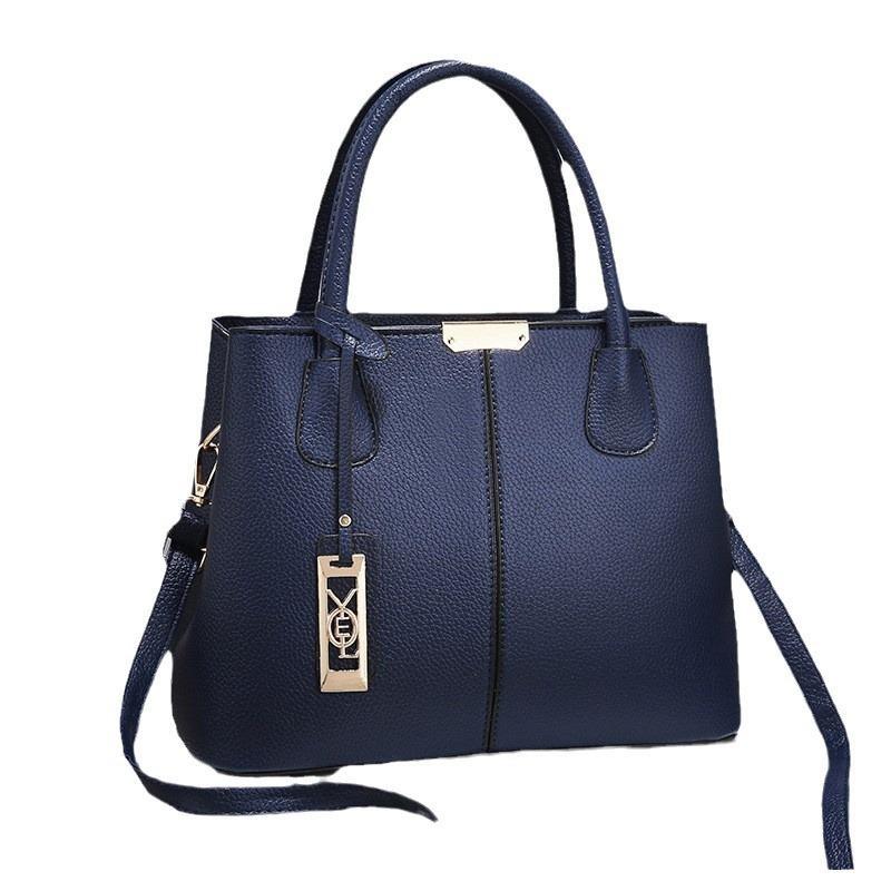 2024 Spring Women's Large Capacity Shoulder Crossbody Bag with Iron Pendant