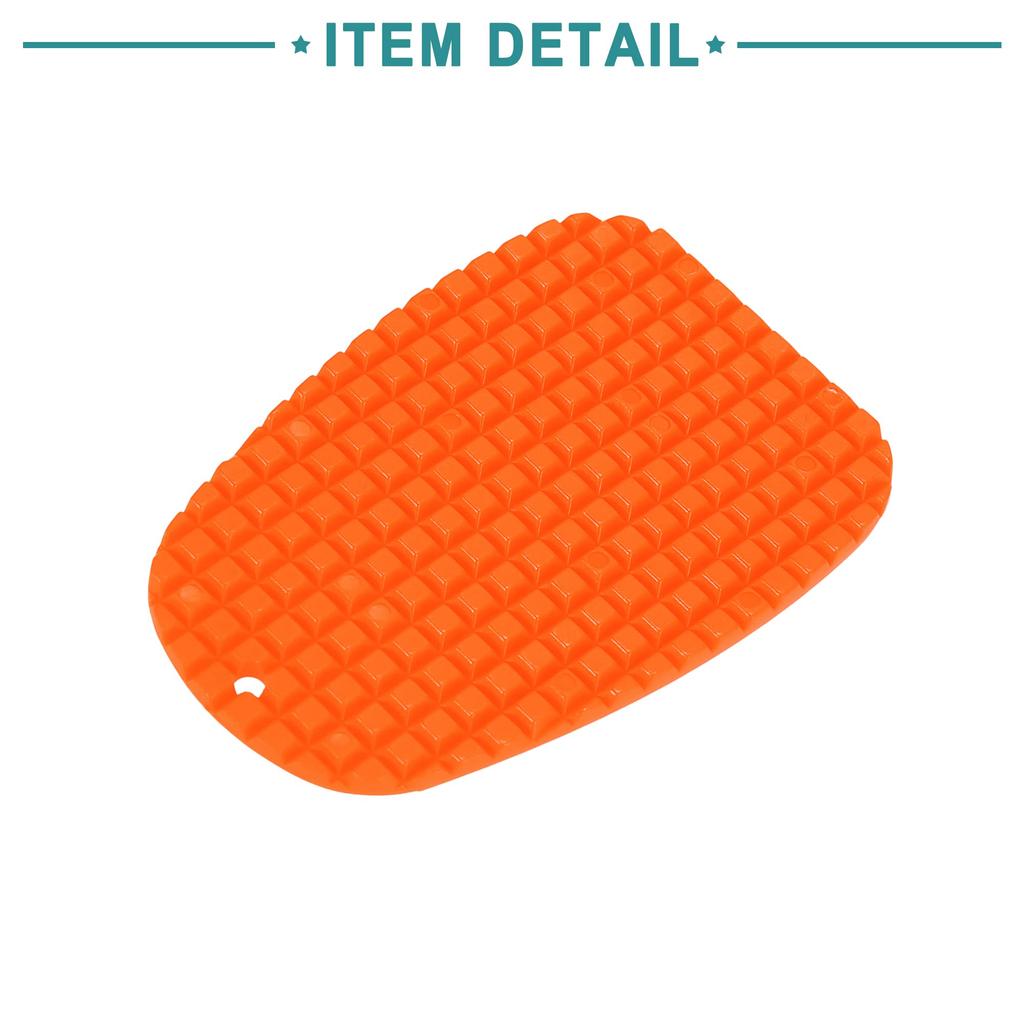 ACROPIX Motorcycle Kickstand Pad Support Plate Pad Parking Stand Side Stand Extension Pad Orange 4pcs