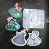 Gitarrenplektrum Harzform Geometrische Dreieckige Plektrumform Gitarrenplektrum Halter Box Silikonform für Epoxidguss DIY C