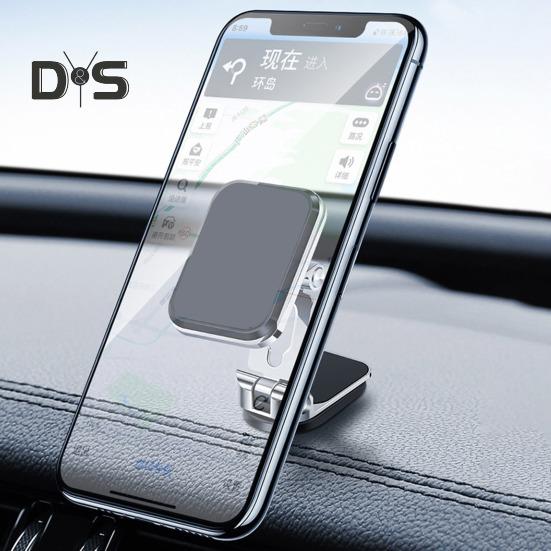 Automobilinis mobiliojo telefono laikiklis Tvirtas magnetas, neslystantis 360 laipsnių kampu reguliuojamas sulankstomas mobiliojo telefono stovas kelionėms automobiliu Tvirtai laiko telefono laikiklį