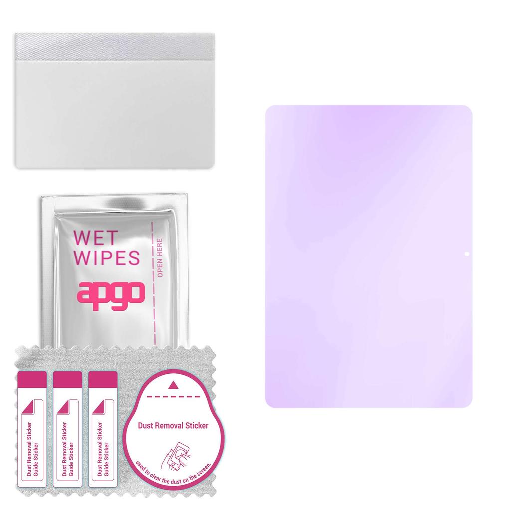 apgo Anti-Blue 9H Hybrid protective glass compatible with Teclast T40s, flexible nano glass, great replacement for tempered glass, scratch-resistant, 