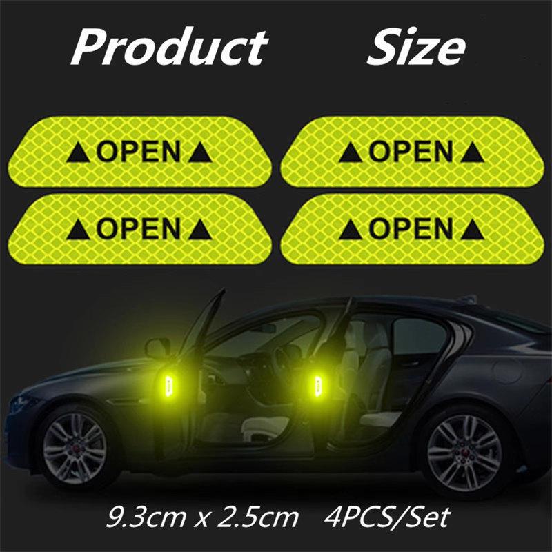 6 Pegatinas Reflectantes Para Coche - Adhesivos Anticolisión (PVC Resistente) - Para Guardabarros O Ventanas