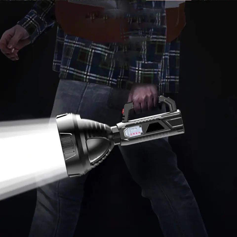 Super Bright P100 Led Flashlight High Power Long Shot Torch USB Rechargeable Handheld Searchlight Outdoor Spotlight Camping Lamp