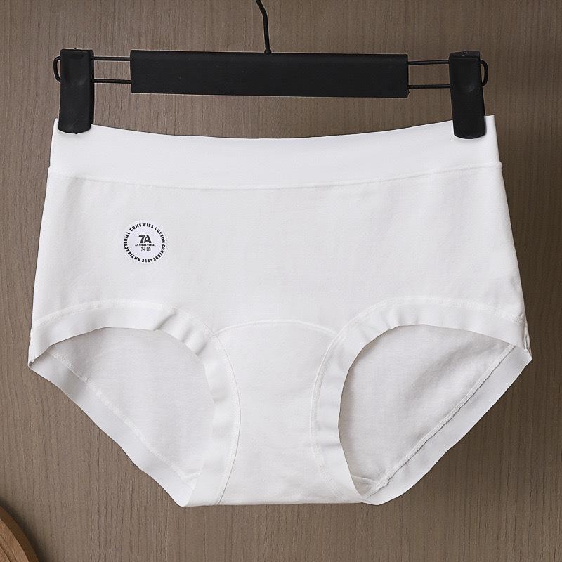 A-Grade Antibacterial Pure Cotton Women's Mid-Waist Briefs - Bare Feel & Extended Crotch