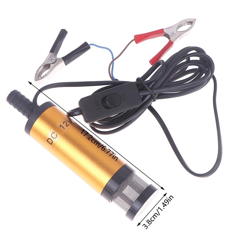 1 Adet Elektrikli Dalgıç Pompa Dizel Su Pompalamak İçin 12V Dc Çap 38Mm Elektrikli Yakıt Transfer Pompası