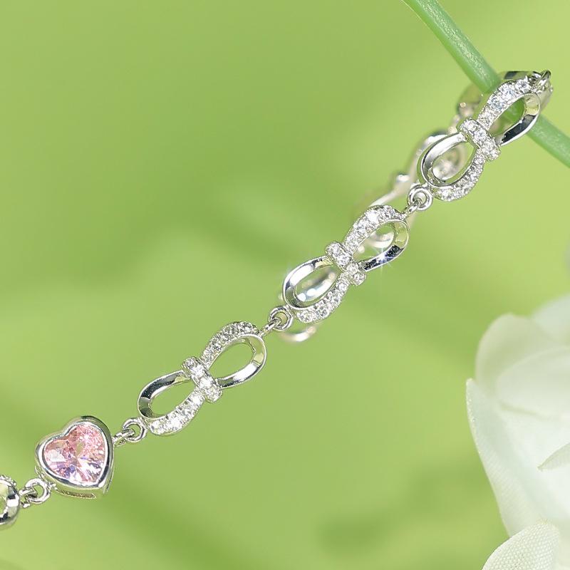 S925 sterling silver zircon bracelet light luxury high-end silver jewelry anniversary store celebration gifts