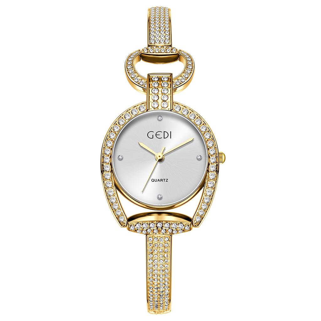 Marke Leichter Luxus Uhr Damen Sternenhimmel Schönheit Exquisites unregelmäßiges hohles Armband Wasserdicht Damen Mode Quarz Armbanduhr