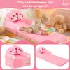 2 In 1 Foldable Kids Sofa Bed Baby Seat Chair Foam Filled Toddler Sleeping Couch Reading Armchair for Reading Relaxing Nursery