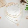 SHIXIN 4Pcs Boho Exquisite Imitation Pearl Scallop Starfish Pendant Necklace Women New Charm Clavicle Bead Chain Jewelry Gifts