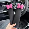Car Seatbelt Shoulder Pad with Girly Bowknot, Universal for All Seasons, Anti-Neck Strain, Car Decoration for Girls