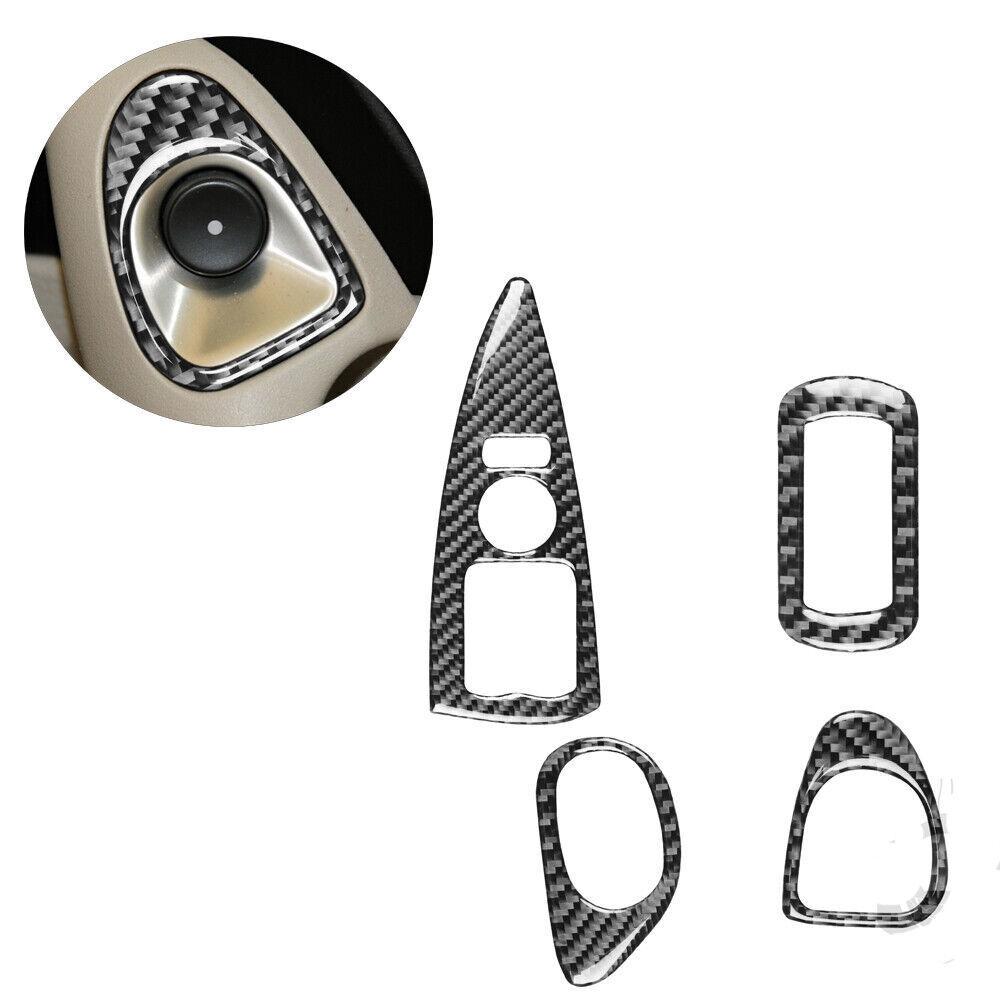 Carbon Fiber Inner Window Switch Lift Panel Cover Trim For Chevrolet Corvette C6