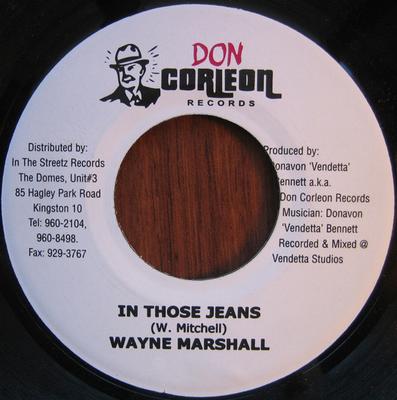 7inch Record WAYNE MARSHALL - In Those Jeans None Don Corleon Rec 2003 Jamaica Reggae, Ska & Dub Used