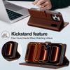Magnetic Flip Wallet Case For iPhone 17 Pro Max iPhone 16 15 14 13 Pro Max 12 11 Air Luxury PU Leather Card Slots Phone Holder Cover