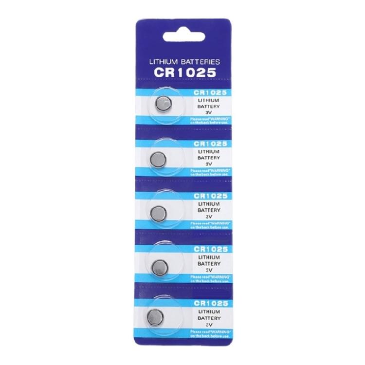 5pcs CR1025 Button Cell Battery Reliable Power Solution for Electronic Devices