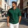 Mens Polo Shirts Short Sleeve Lightweight Cotton Linen Collared Casual Dress Shirts for Men Golf Polos for Men