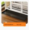 Heavy-Duty Iron Dog Cage for Medium and Large Dogs - Square Tube Design