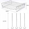 1set 430 Edelstahl Air Fryer Rack Mit 4 Braten Fleisch Picks Grill Air Fryer Zubehör Kochen Rack Küche zubehör