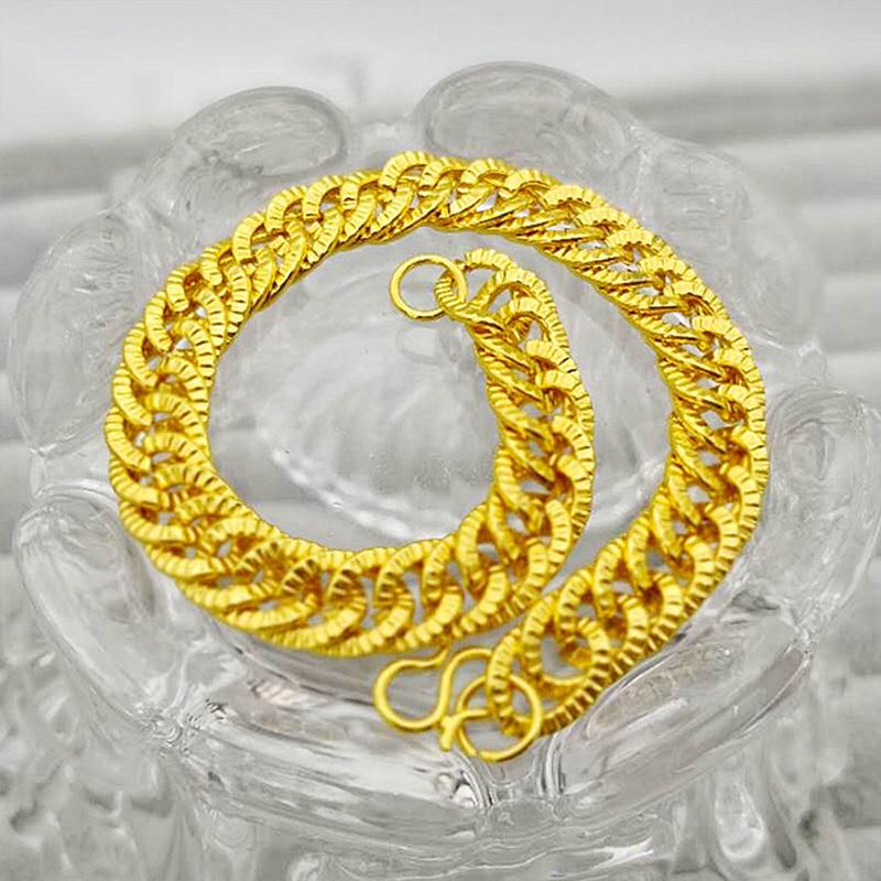 Alloy Gold Plated Bracelet Imitation Gold Snake Bone Chain Twisted Chain Hip Hop Punk Bracelet
